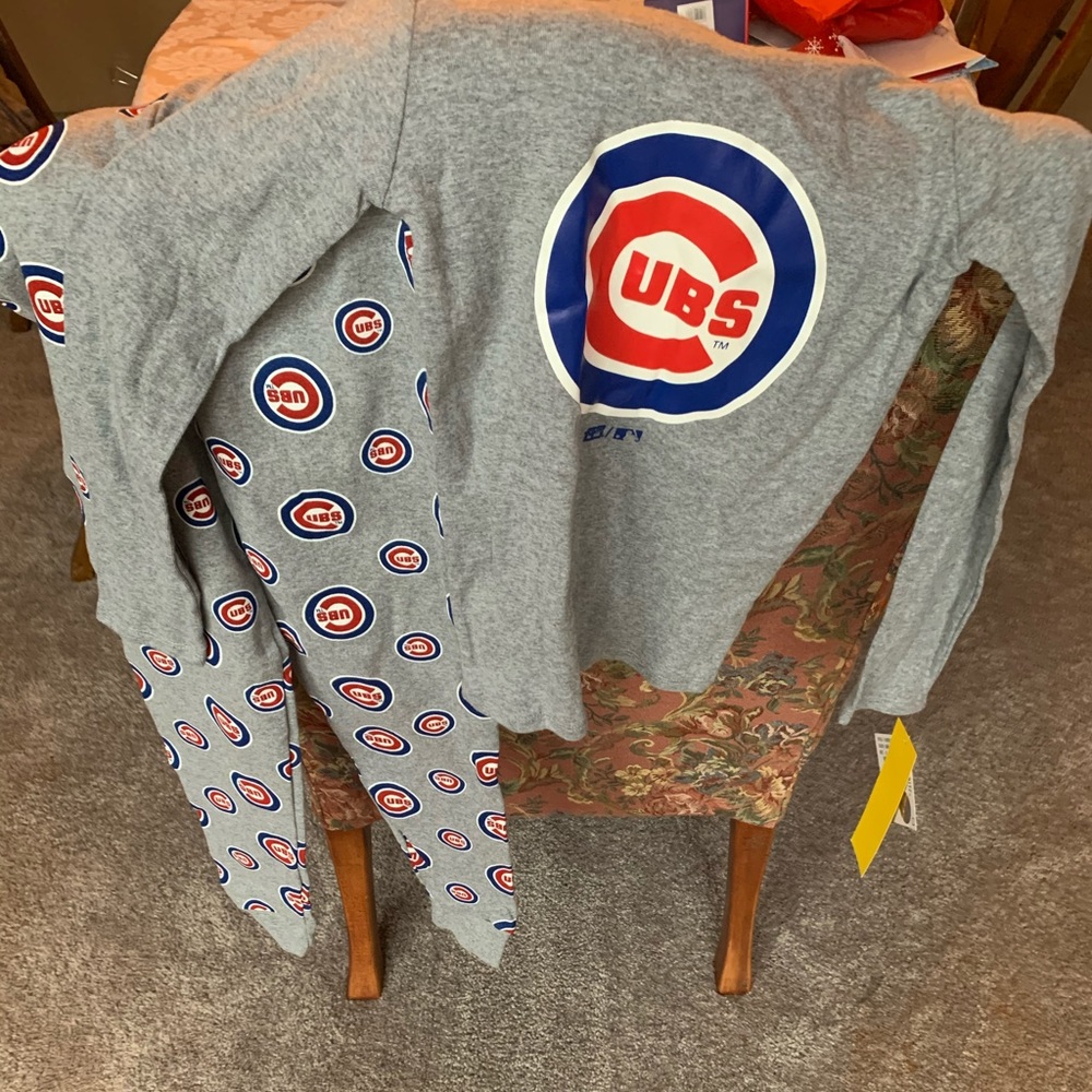 Chicago Cubs kids long sleeve tshirt and pant